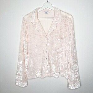 SPLENDID Pink Velvet PJ Top Blouse